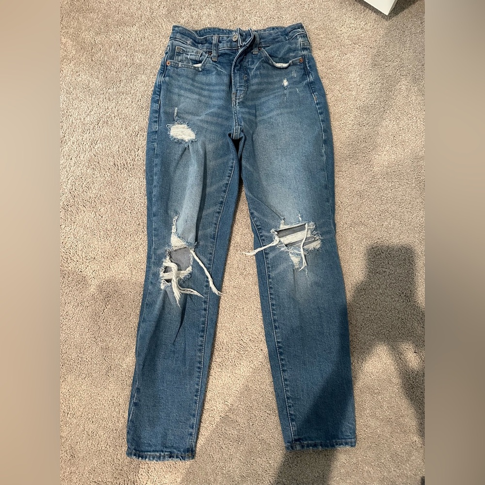 Old Navy High-Rise OG Straight Blue Jeans Size 2
